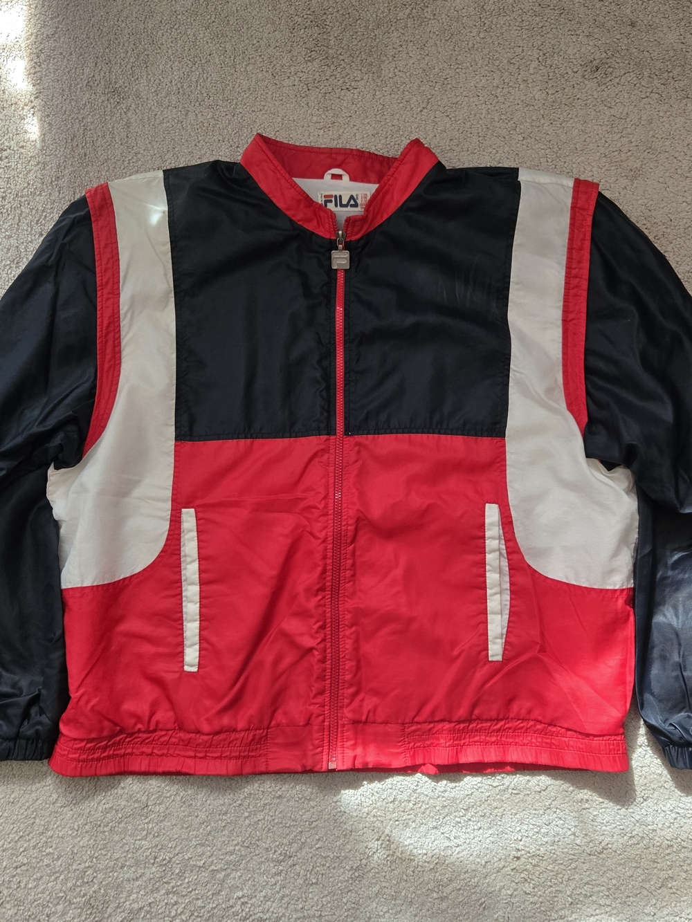 Vintage 80s Fila Track Windbreaker Jacket US 46 Made in Italy